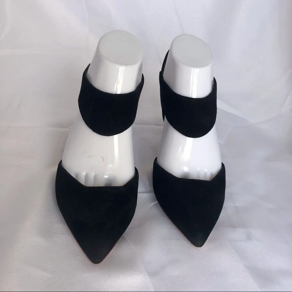 Nicholas Kirkwood Black Suede Singback Sandals